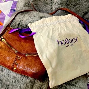 Botkier Camel Studded Leather Crossbody Covertible Clutch